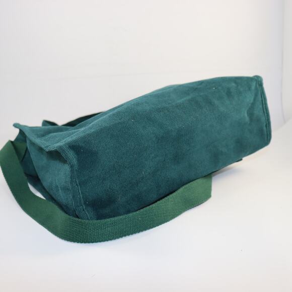 Green Corduroy Shoulder Tote Bag with Crossbody Strap - Picture 5 of 6
